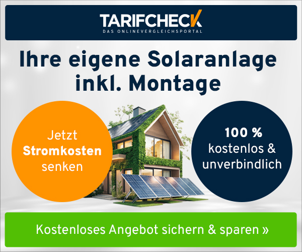 Solaranlage-Angebote vergleichen: Tarifcheck